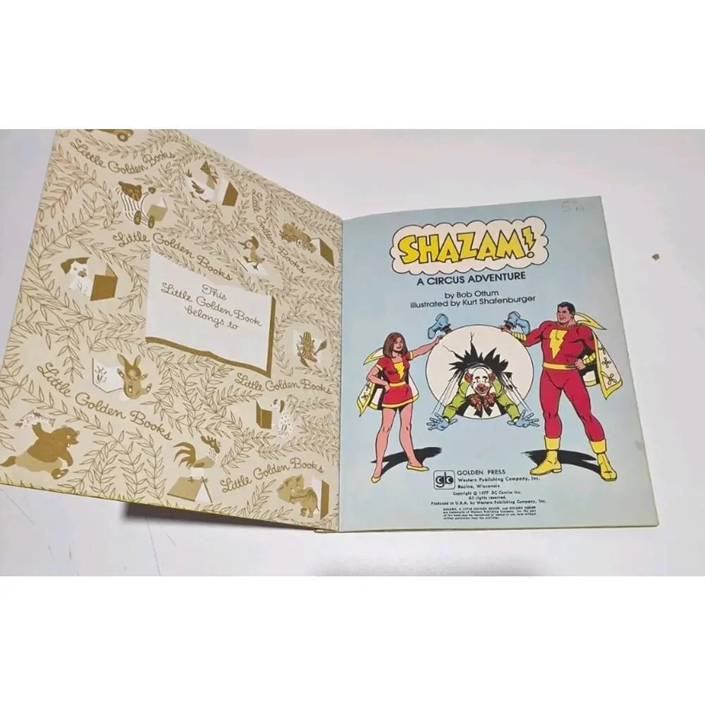 Vintage Shazam! A Circus Adventure Little Golden Book From 1977